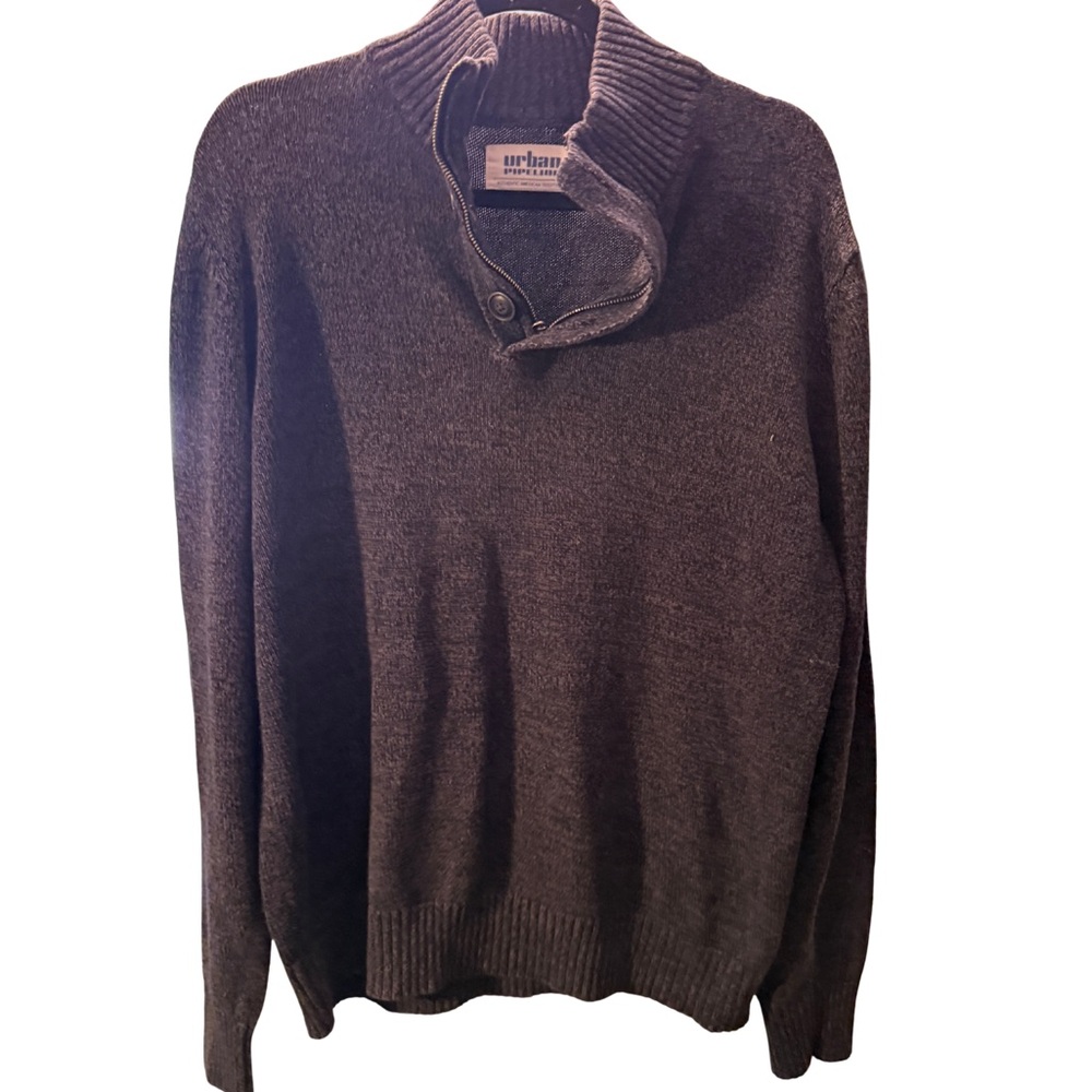 Urban Pipeline Men's Grey Button-Up Cardigan
